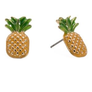 NIB Betsey Johnson Pineapple Stud Earrings